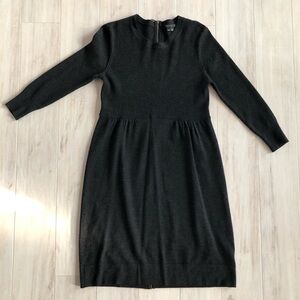 Theory Gray 3/4 Sleeves Knitted Tunic Dress